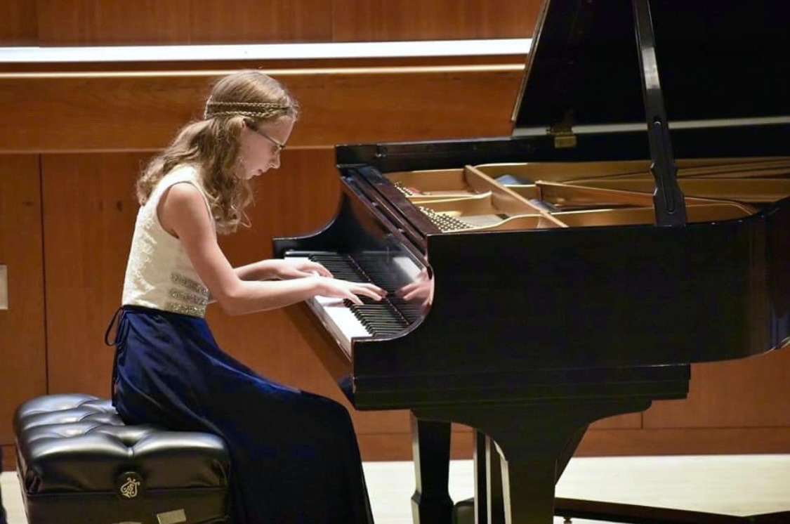Conservatory Track student performing on piano