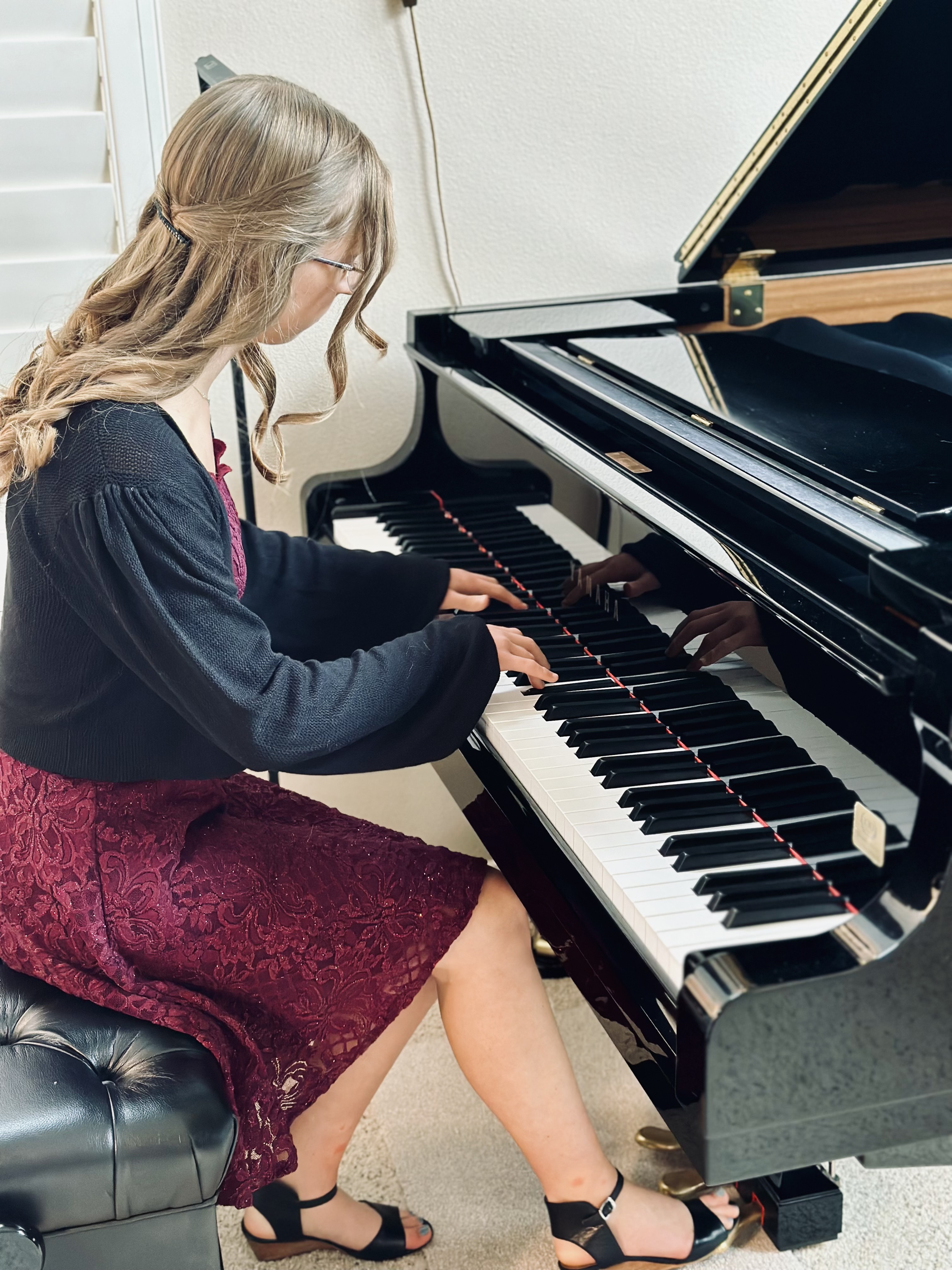 Piano lesson at RSM Piano Studio in Rancho Santa Margarita